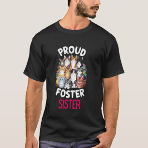 Camiseta Orgulhosa Gata Irmã de Adoção de Gatos