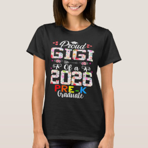 Camiseta Orgulhosa gigi das mães formadas no pré-escolar de