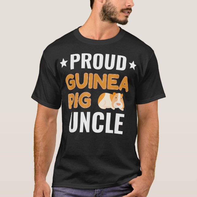 Camiseta Orgulhosa Guiné Porco Tio Pet Proprietário Mens (Frente)