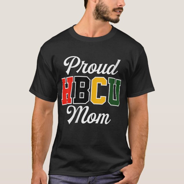 Camiseta Orgulhosa HBCU Mãe do Colégio Negro e Mãe Universi (Frente)