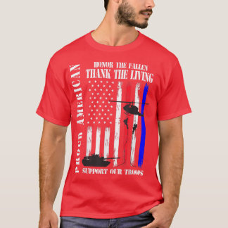 Camiseta Orgulhosa Honra Americana O Fallen Obrigado Vetera