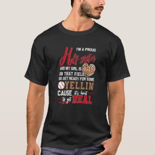 Camiseta Orgulhosa Irmã Meia de Beisebol Família Correspond