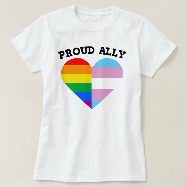Camiseta Orgulhosa LGBTQ Ally (Frente do Design)