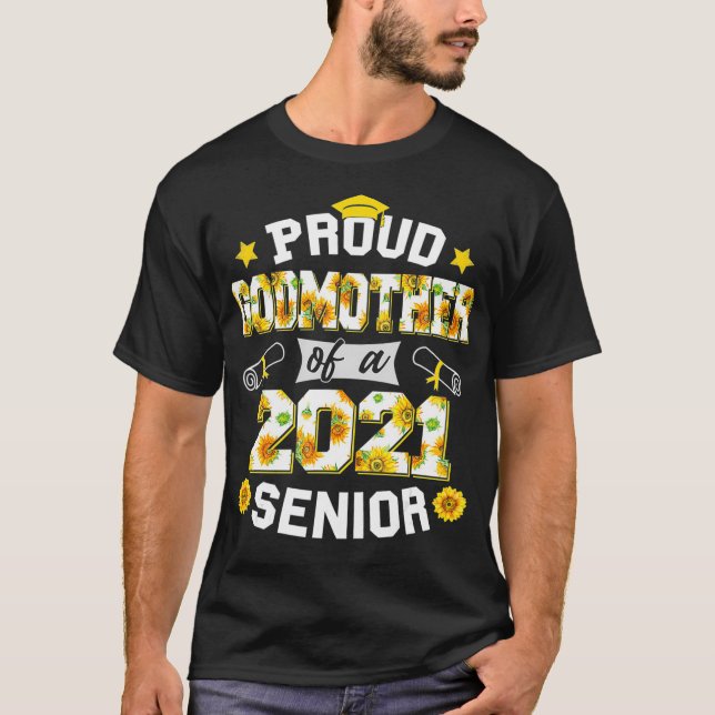 Camiseta Orgulhosa Madrinha de um Mais velho de Graduação F (Frente)