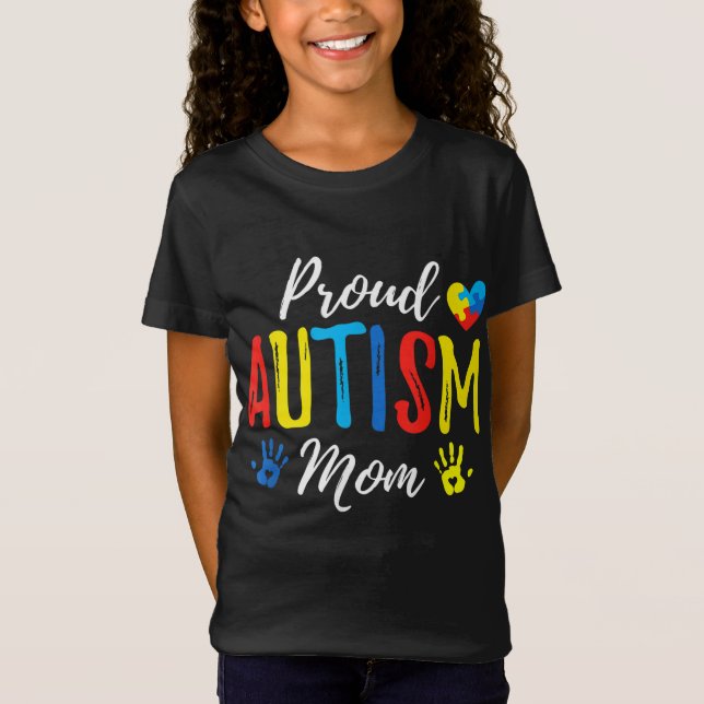 Camiseta Orgulhosa Mãe Autismo Aconselhamento Familiar Corr (Frente)