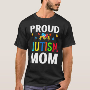 Camiseta Orgulhosa Mãe Autismo Mãe Mama Consciência Autista