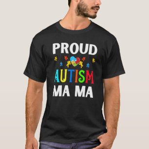 Camiseta Orgulhosa Mãe Autismo Mãe Mamãe Conscientização Au
