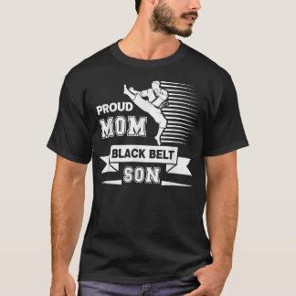 Camiseta Orgulhosa Mãe BlackBelt Filho Dia de as mães Engra