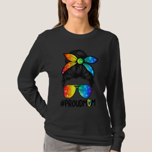 Camiseta Orgulhosa Mãe, Cabelo Mensageiro Suporte Lgbtq Par
