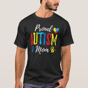 Camiseta Orgulhosa Mãe Conscientização do Autismo Família C