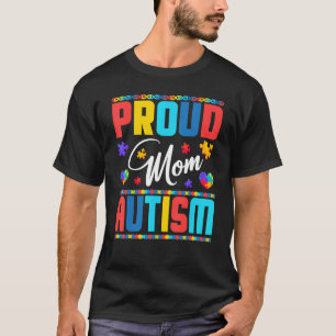 Camiseta Orgulhosa Mãe Conscientização do Autismo Família C