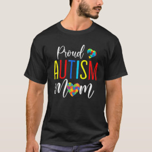 Camiseta Orgulhosa Mãe Conscientização do Autismo Roupas Co