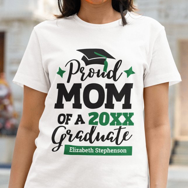 Camiseta Orgulhosa Mãe de 2023, formando de tassel verde bo (Criador carregado)