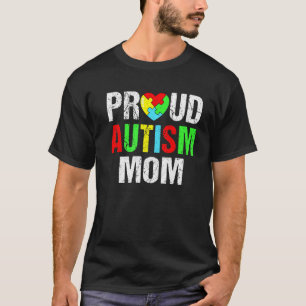Camiseta Orgulhosa Mãe de Autista Angustiado Coração Famíli