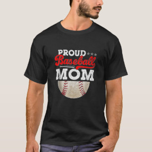 Camiseta Orgulhosa Mãe de Beisebol Dia das Mães Bola Jogo V