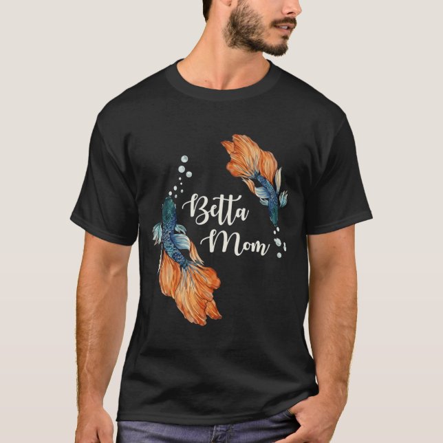 Camiseta Orgulhosa Mãe de Betta Peixe de Combate Siames Wat (Frente)