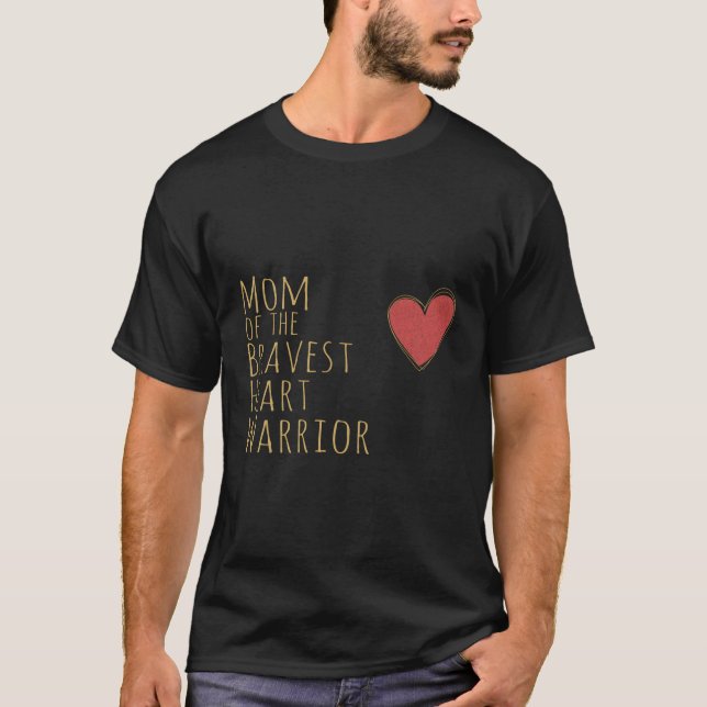 Camiseta Orgulhosa Mãe De Bravest, Ele Guerreiro, Chd Conhe (Frente)