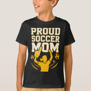 Camiseta Orgulhosa Mãe de Futebol Torcedor Alegre Apoio par