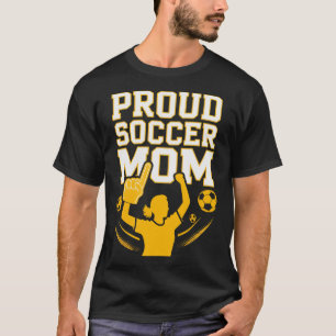 Camiseta Orgulhosa Mãe de Futebol Torcedor Alegre Apoio Par