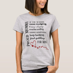 Camiseta Orgulhosa Mãe de Gato e Cachorro