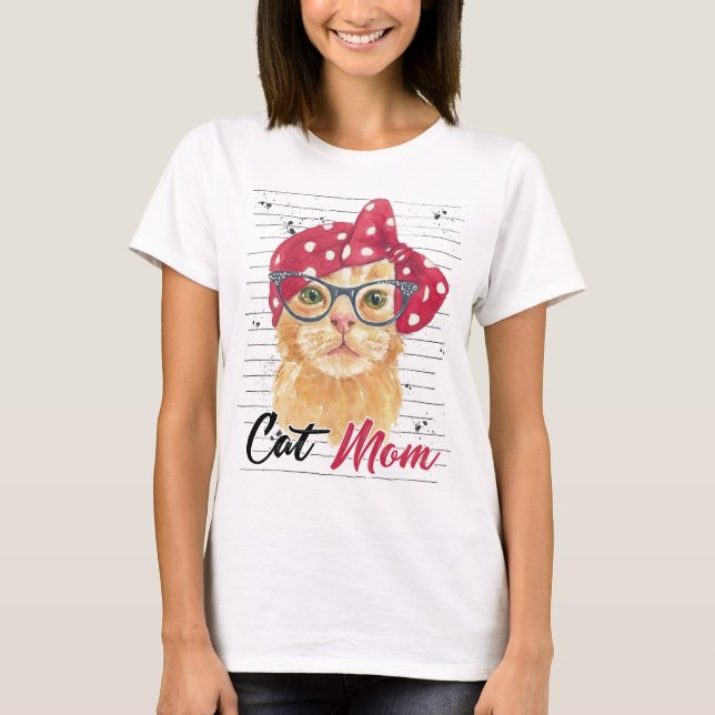 Camiseta Orgulhosa Mãe de Gato | Presente Perfeito (Frente)