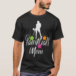 Camiseta Orgulhosa Mãe de Paintball Apoiando Jogadores Em A