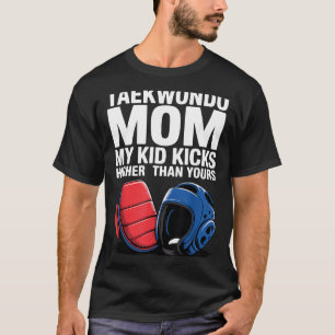 Camiseta Orgulhosa Mãe de Taekwondo Vida de Pais de Artes M