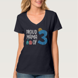 Camiseta Orgulhosa Mãe de Três
