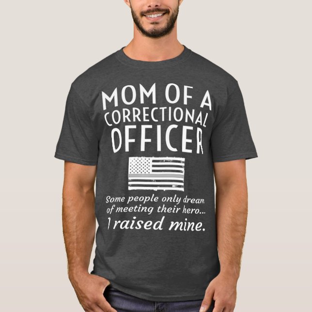 Camiseta Orgulhosa Mãe De Um Agente Correto Mãe Thin (Frente)