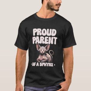 Camiseta Orgulhosa Mãe De Um Amante De Gato Sphynx