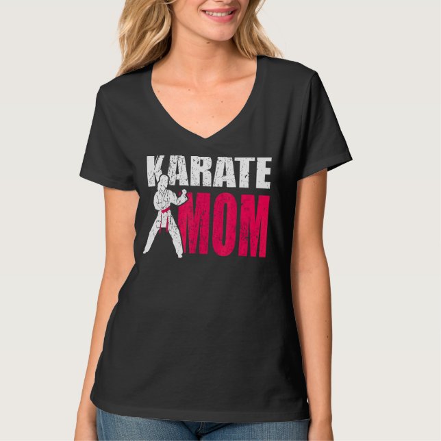Camiseta Orgulhosa Mãe De Um Caratê (Frente)