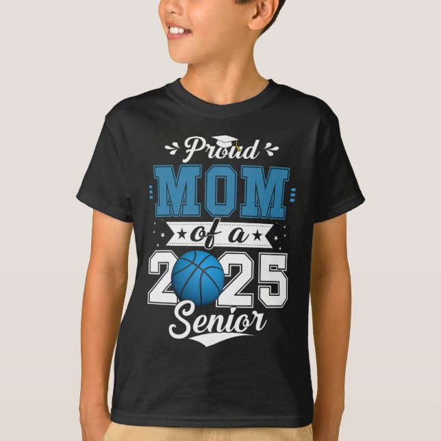 Camiseta Orgulhosa Mãe De Um Formando De 2025 - Esquema 1 (Frente)