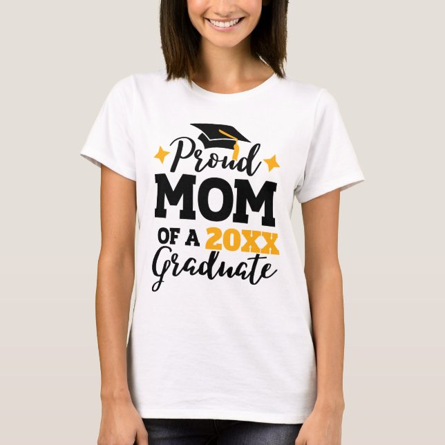 Camiseta Orgulhosa Mãe de um formando de tassel de boné de  (Frente)