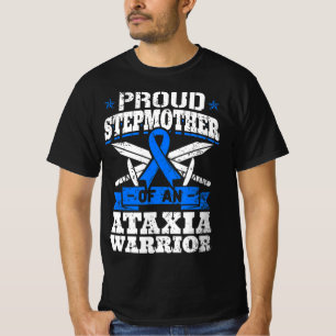 Camiseta Orgulhosa Mãe De Um Guerreiro Ataxia Blue Awarene