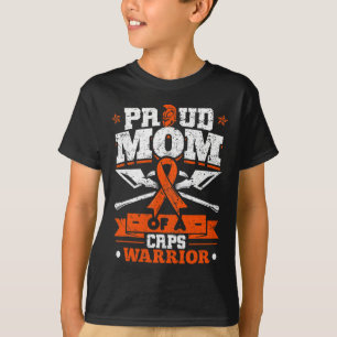Camiseta Orgulhosa Mãe De Um Guerreiro Crps Mês Fita Laranj
