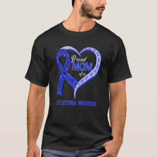Camiseta Orgulhosa Mãe De Um Guerreiro Da Dystonia, Ribbon 
