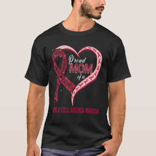 Camiseta Orgulhosa Mãe De Um Guerreiro De Anemia Célula Fal