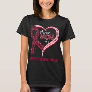 Camiseta Orgulhosa Mãe De Um Guerreiro Hemiplégico Da Enxaq