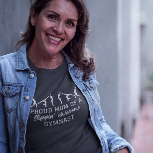 Camiseta Orgulhosa Mãe de um Gymnast Incrível da Flippin