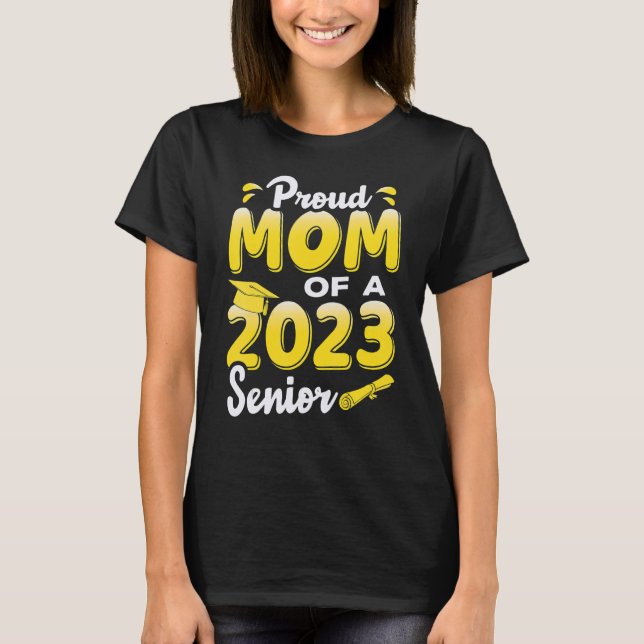 Camiseta Orgulhosa Mãe De Um Mais velho De Graduação 2023 (Frente)