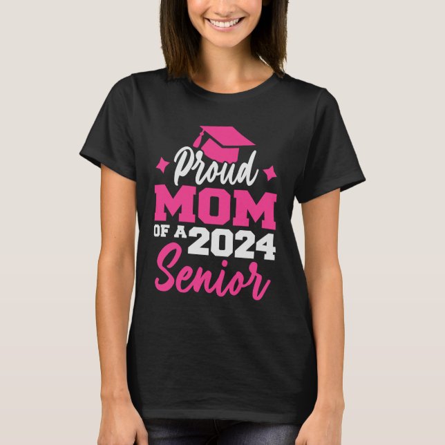 Camiseta Orgulhosa Mãe De Um Mais velho De Graduação 2024 2 (Frente)