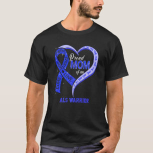 Camiseta Orgulhosa Mãe De Um Prêmio Cardíaco De Fita De Gue