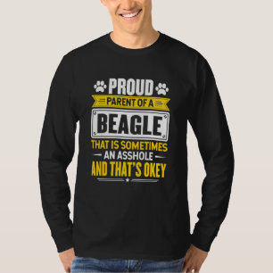 Camiseta Orgulhosa Mãe De Um Proprietário De Cachorro Beagl