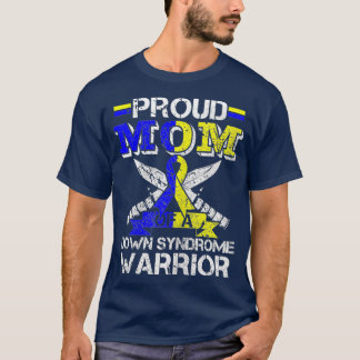 Camiseta Orgulhosa Mãe De Um Traje De Guerreiro De Síndrome