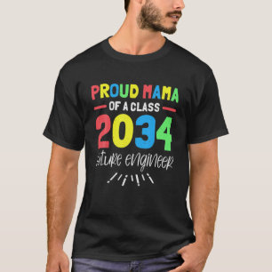 Camiseta Orgulhosa Mãe De Uma Classe De Graduação 2034 C
