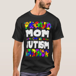 Camiseta Orgulhosa Mãe De Uma Consciência Do Guerreiro Auti
