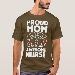 Camiseta Orgulhosa mãe de uma enfermeira incrível