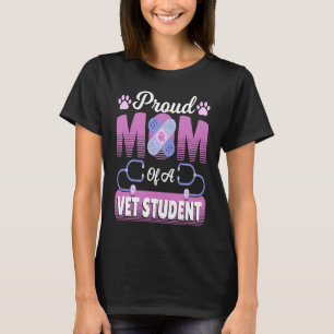 Camiseta Orgulhosa mãe de uma estudante de veteranos