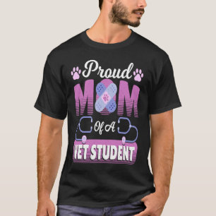 Camiseta Orgulhosa mãe de uma estudante de veteranos