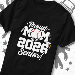 Camiseta Orgulhosa Mãe de uma Formatura de Beisebol de 2026